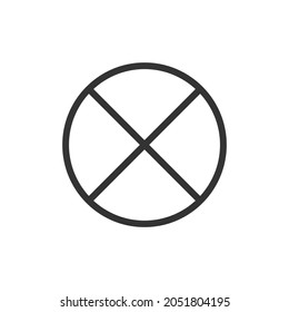 Prohibition line icon. Web symbol for web and apps. Sign design in outline style. Prohibition stroke object.
