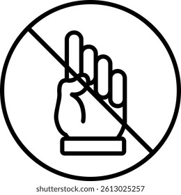 Prohibition Line Vector Icon Design