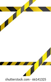 Prohibition line. Warning tape isolated on white