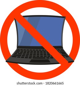 Prohibition Mark Simple Computer Illustrations Stock Vector (Royalty ...