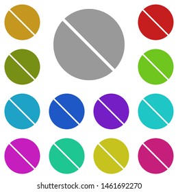 prohibition multi color icon. Simple glyph, flat vector of web icons for UI and UX, website or mobile application