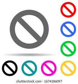 prohibition multi color style icon. Simple thin line, outline vector of web icons for ui and ux, website or mobile application