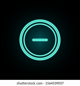 Prohibition neon icon. Simple thin line, outline vector of web icons for ui and ux, website or mobile application