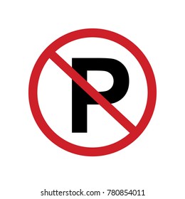 Prohibition No Parking Stock Vector (Royalty Free) 780854011