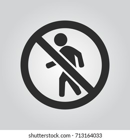 Prohibition No Pedestrain Sign Vector