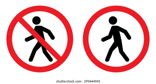 Verboten für Fußgänger sign.ai Royalty Free Stock SVG Vector and Clip Art