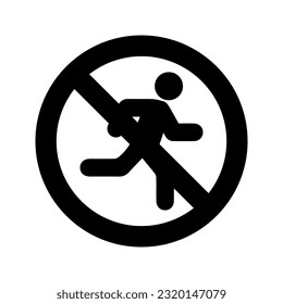 Prohibition No Pedestrian Sign color editable