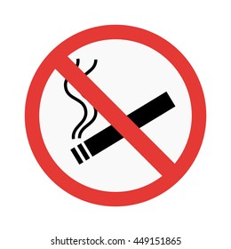 Prohibition No smoke sign vector illustration