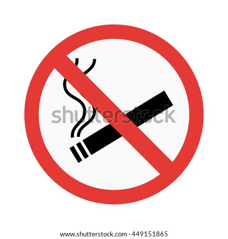 Prohibition No smoke sign vector illustration