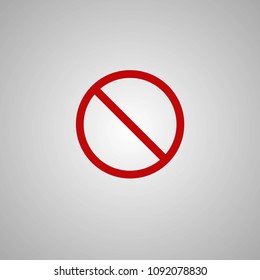 Prohibition no symbol, warning and stop sign. Vector illustration EPS 10.