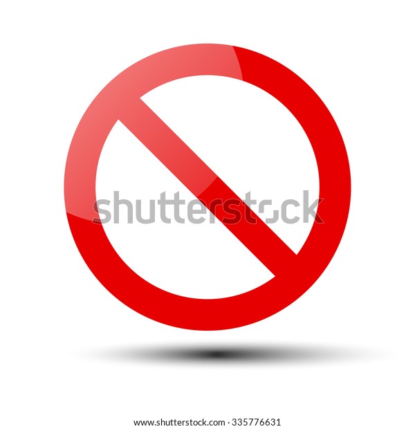 禁止无符号 警告和停止标志 矢量插图库存矢量图 免版税