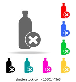 the prohibition on the transportation of bottles icon. Elements of Airport multi colored icons. Premium quality graphic design icon. Simple icon for websites, web design on white background