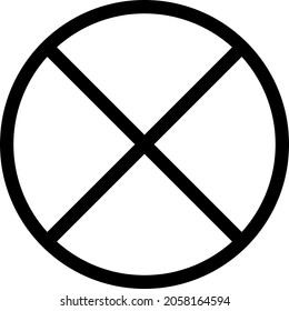 Diseño de icono de contorno de prohibición
