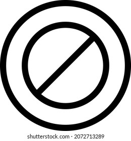 Prohibition Outline Vector Icon Design
