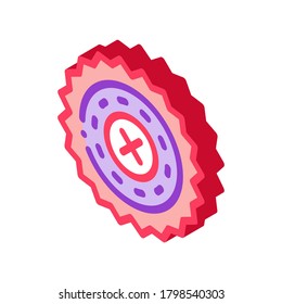 prohibition of proceedings icon vector. isometric prohibition of proceedings sign. color isolated symbol illustration