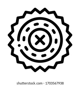 prohibición del vector de icono de procedimientos. signo de prohibición de procedimientos. ilustración de símbolo de contorno aislado