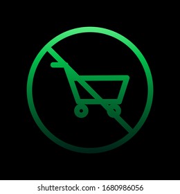 prohibición de comprar icono nolan. Línea delgada simple, contorno vectorial de iconos de Ban para ui y ux, sitio web o aplicación móvil