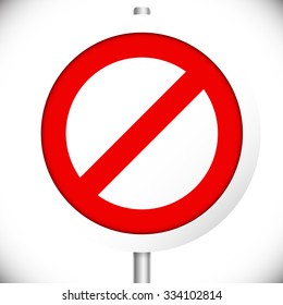 Prohibition, restriction, no entry sign. For no access, prevention themes.