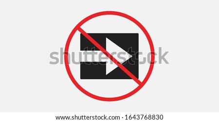 Prohibition of right direction icon. No or stop sign. Caution prohibited ban stop symbol