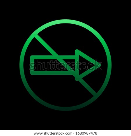 prohibition of right direction nolan icon. Simple thin line, outline vector of Ban icons for ui and ux, website or mobile application