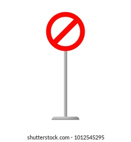 Prohibition road sign