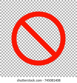 Prohibition road sign, vector icon