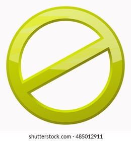 Prohibition sign 3D Icon at the white background. Do Not Symbol for your Business Presentation. Vector Isolated illustration