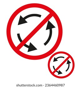 Prohibition sign arrow. Vector illustration. EPS 10.