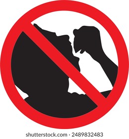 Prohibition Sign to avoid chewing of tobacco