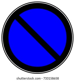 Prohibition Sign black blue