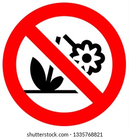 Prohibition sign. Black forbidden symbol in red round shape