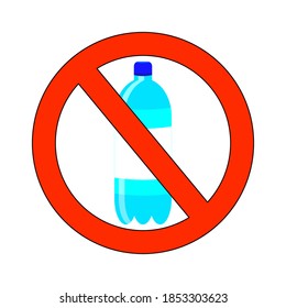 Verbotszeichen, Flasche, Vektorgrafik