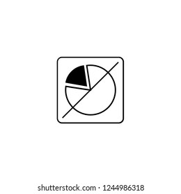 Prohibition sign. The circle and one fourth of the circle are crossed out