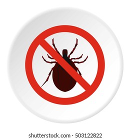 Prohibition sign clamp icon. Flat illustration of prohibition sign clamp vector icon for web