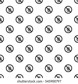 Prohibition sign colorado beetles pattern. Simple illustration of prohibition sign colorado beetles vector pattern for web