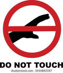 Prohibition sign Do not touch. Do not put or
touch finger side view hand prohibition icon
sign. don't touch sign on white background. prohibition Do Not
Touch Symbol Sign. Vector Illustration