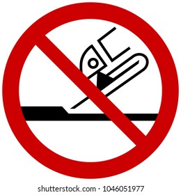 Prohibition sign - Do not use for face grinding