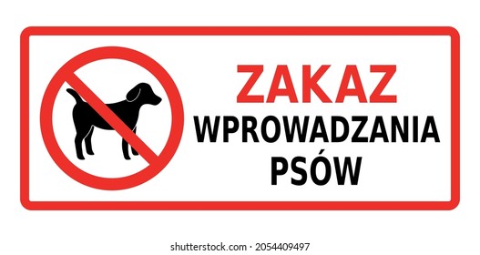 prohibition sign for dogs, vector