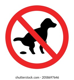 signo de prohibición para perros, vector