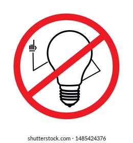 prohibition sign of electrical appliances. prohibition sign red color of electrical appliances