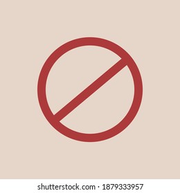 Prohibition sign. Flat design.Illustration	
vector eps10

