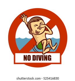 No Diving Sign Images, Stock Photos & Vectors | Shutterstock