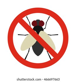 Prohibition sign glies icon in flat style isolated on white background. Warning symbol