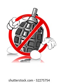 prohibition sign of grenade