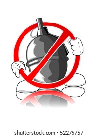 prohibition sign of hand grenade