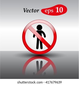 Prohibition sign. Human.Vector illustration.