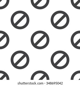 Prohibition sign icon. 