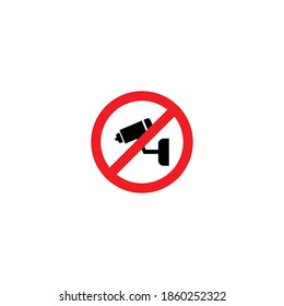símbolo vectorial del conjunto de símbolos de prohibición