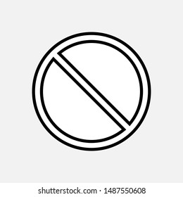 
Prohibition Sign Icon - Sign & Symbol Logo Vector.