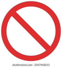 prohibition sign icon symbol, vector in isolation on white background